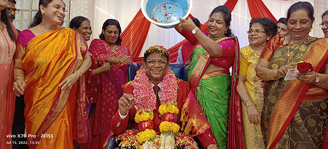 Bro Andrew Richard marks his 60th Birthday 2022 with grandeur at Prayer Centre, Valahcil in Mangalore on July 15th Friday along with large devotees and members of Grace Ministry.